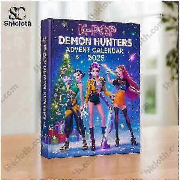 2025 BLACKPINK Julekalender Blind Box K-Wave Devil Hunter Tema Akryl Juletræsdekorationer[DB]