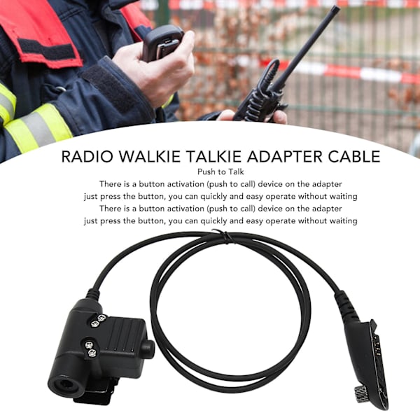 SSRGV Radio Walkie Talkie Adapterkabel Push to Talk U94 PTT-headsetkontakt för Motorola GP140 GP320 GP328 GP338 GP340{ DB}