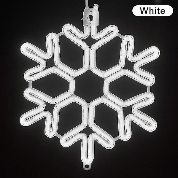 40 cm Suuri Lumhiutale-Valojuova Ulkokäyttöön Lumhiutale Led-Ripustuslamppu Pihalle {DB} White