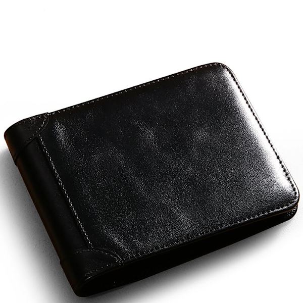 Herr Läder Överdimensionerad Bifold Plånbok