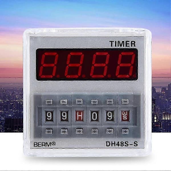 Programmerbart Tidsrelé Timer 0.1S-99H 8-Pin DH48s s (24V AC/DC) [db]
