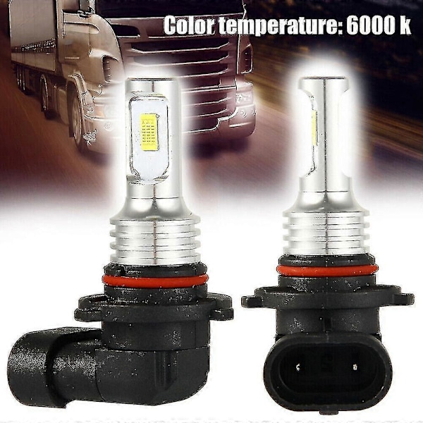 9005 Hb3 Led Ajovalopolttimot Sarja Kaukovalo 80w 4000lm 6000k Valkoinen Suuriteho HA [DB]