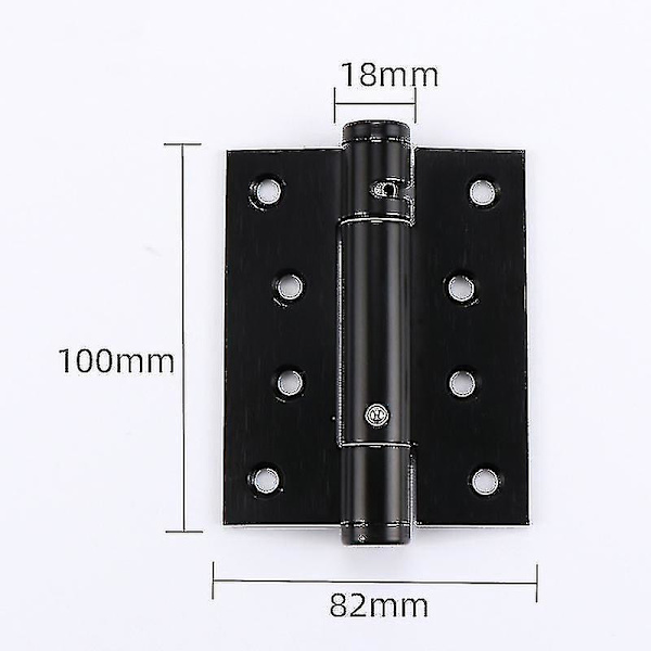 Forårshængsel Usynlig Dør Selvlukkende Buffer Dæmpende Hængsel Automatisk Dørlukker Skjult Dør Træ{ DB} 4 Inch Matt Black