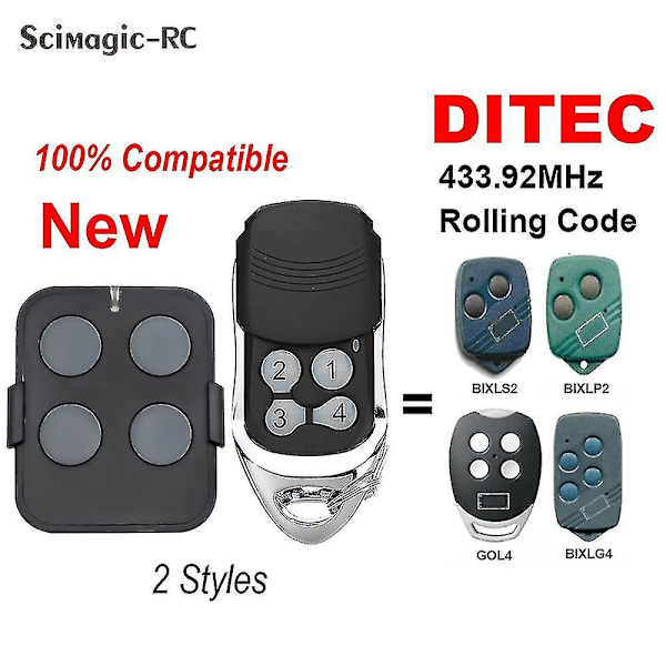 Ditec Gol4 Garage Fjernbetjening 43392mhz Rullende Kode Port Nøglekæde Døråbner db Style2