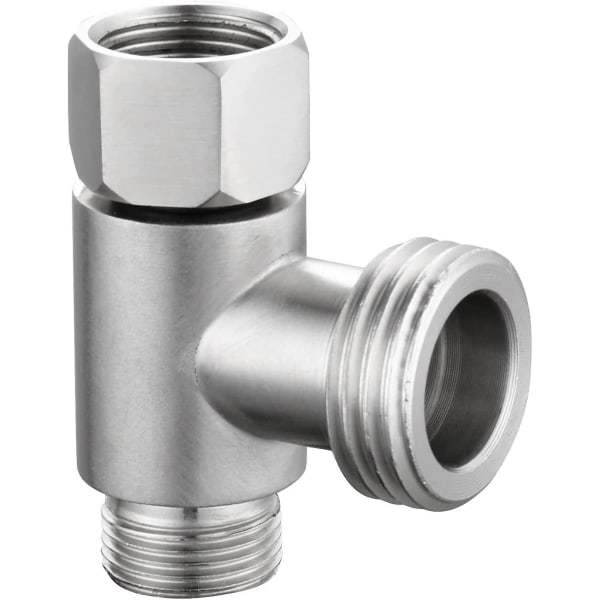 3-way 3/8" And 1/2" 3 Way Adapter Tee Connector Stainless Steel 3/8" Water Line T Fitting Brushed Nickel DB