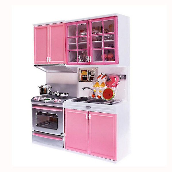 Musta perjantai -tarjoukset Yllätys joululahja Mini Kids Kitchen Leikkiminen Ruokailusetti Kaappi Liesi Tytöt Lelu [ege] -cdsx Db Multicolor