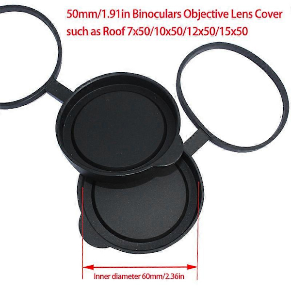 Kiikarit Suojaavat Kumiset Objektiivilinssin Suojukset 42mm/50mm Kiikarin Okulaarilinssin Suojus Teleskoopin Linssin Suojaus [db] 2in1 for 50mm