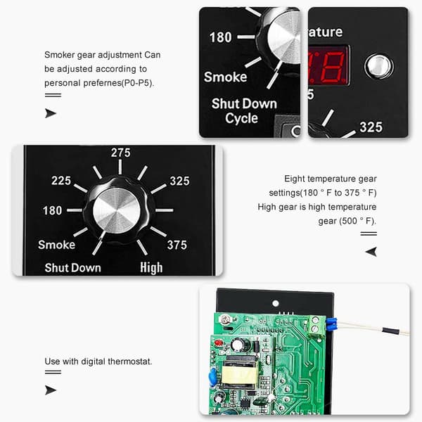 Db LCD BBQ Digital Termostat Kontrollpanel Ersättning För Traeger Träpellets