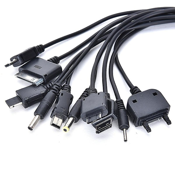 10-in-1 USB Universaali Monitoiminen USB-Latauskaapeli Puhelimille Hfmqv db One Size