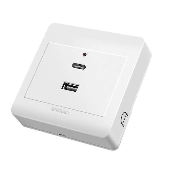 USB Vegguttak Type-C USB Veggladeruttak 18W 220V USB Uttak [DB] 2 surfaces mounted