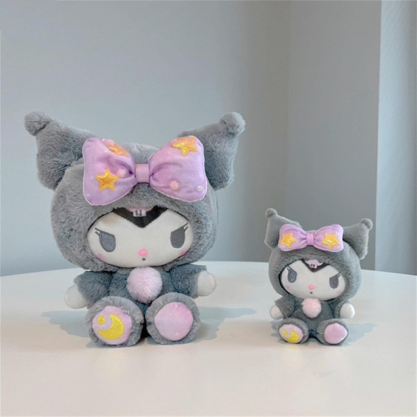 Rion Sanrio Cartoon Kawaii Kuromi My Melody Cinnamoroll Plysj Leke Tøy Myke Fylte Dyr For Barn [DB] Kulomi Pendant