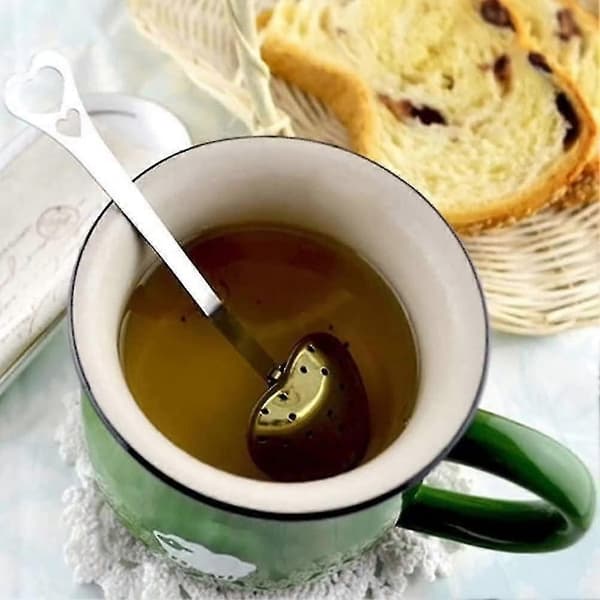 10 stk. Hjerteformet teinfuser - Rustfritt stål-CE db