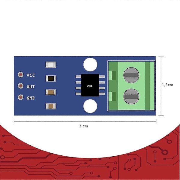 5 kpl Acs712 20a Amp virta-anturialueen moduuli virta-anturi yhteensopiva Bascomin kanssa [DB]