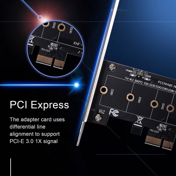 Kortit Pcie To M2 Adapter Pci 3.0 X1 To Nvme Ssd M2 Pcie Raiser Adapter Tuki 2230 2242 2260 2280