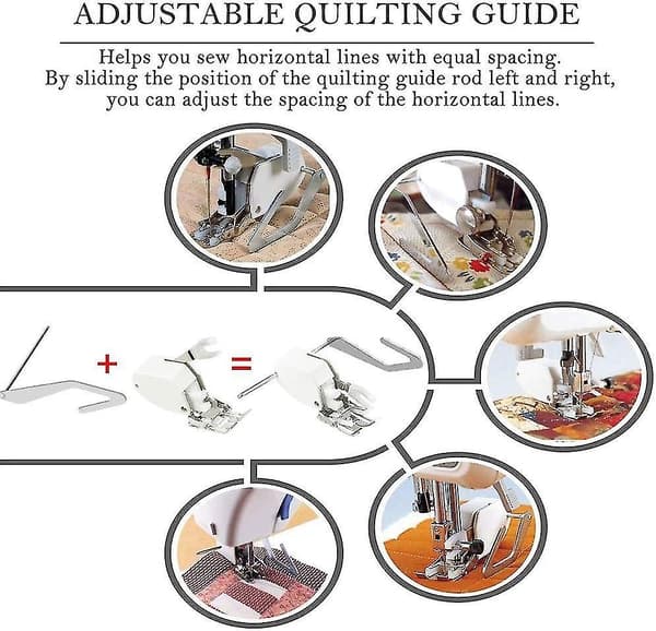 Trykfod Symaskinefod Dual Drive Overlock-trykfod med quiltningsguide O[DB]
