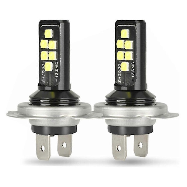 2 stk. Nytt H7 LED Pære Kit Fjern- og Nærlys W 60000lm 6000k [DB]