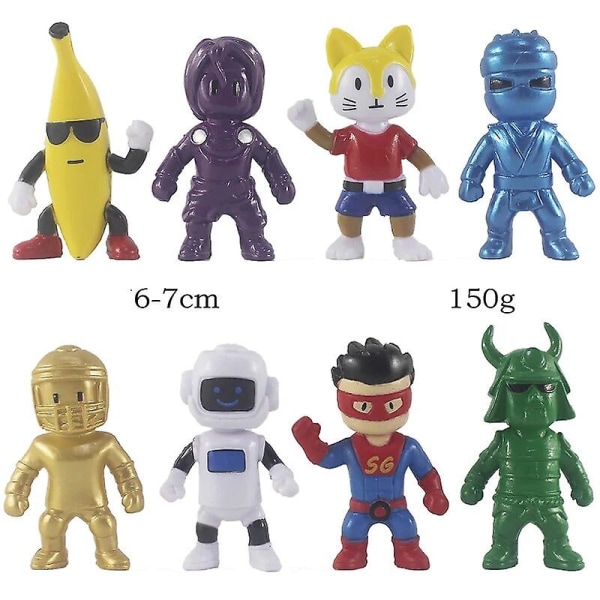 Pvc Stumble Guys Battle Game Karakter Model Juguetes Stumble Guys Anime Action & Legetøjsfigurer Sæt Til Børn Fødselsdag[DB] B 16Pcs