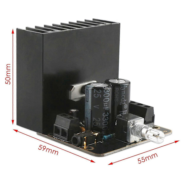 Effektförstärkarkort, 30w+30w Dubbelkanal 2.0 Ljudförstärkarkit Klass Ab Dc 12v Digital Stereo Förstärkarmodul Tda7377 db