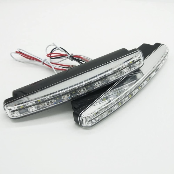 LED-päiväajovalot, 2 x 12 V 8 LED päiväajovalot ohut päiväajovalot auton universal