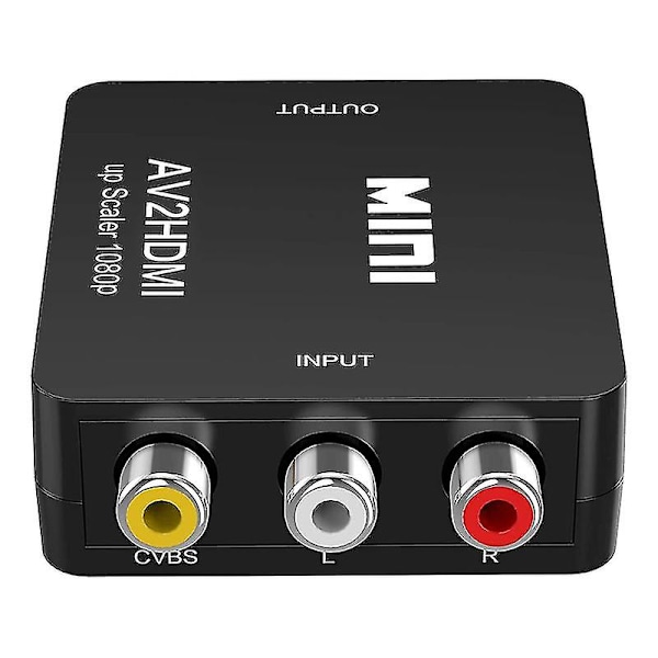 RCA till HDMI 1080P AV till HDMI Videokonverteradapter som stöder PAL/NTSC PC Laptop [Db] White