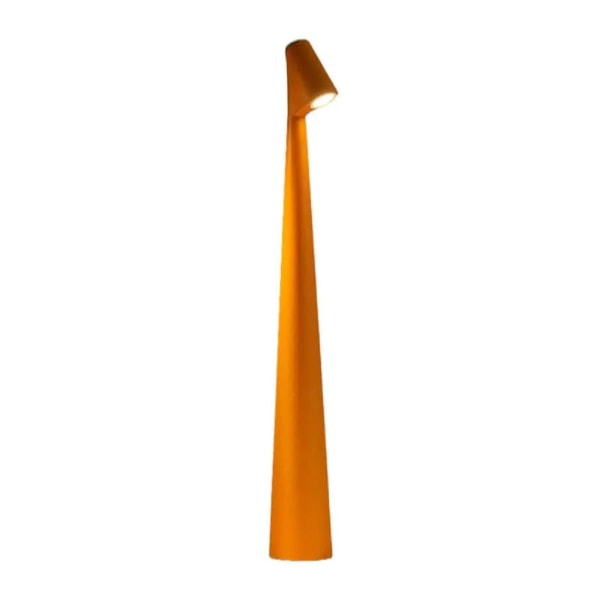 Elegantti ja ohut kartiomainen pöytävalaisin, kannettava ja himmennettävä LED-valoveistos [DB] Orange