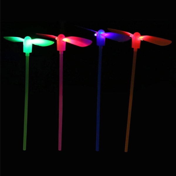 Led Flash Bamboo Dragonfly Flying Arrow Helikopter Baby Children Light Up Toy Db