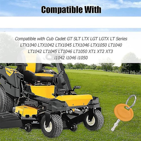 Gressklipper Startnøkler Kompatibel med Cub Cadet Xt1 Erstatning 925-1745a, 5-pakke-AY [db] Yellow