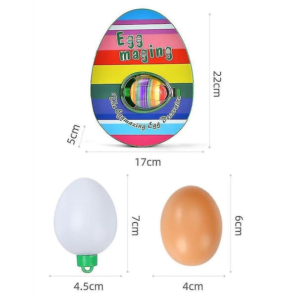 Eggmazing Egg Easter Egg Set Elektrisk Egg Dekorering Spinner Med Musikk & Lys-B  [dB}