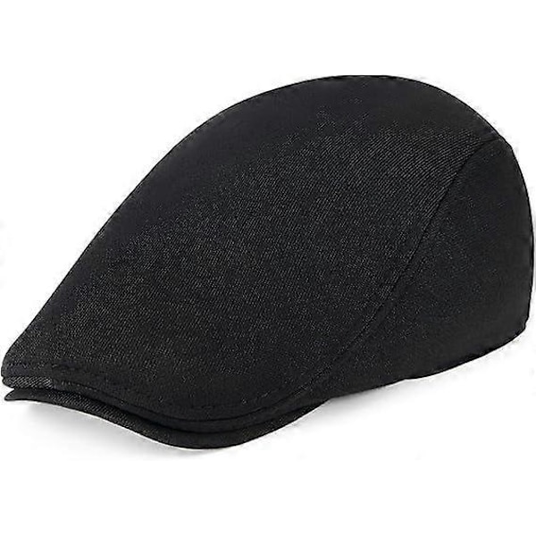 Herre Bomull Newsboy Caps Myk Passform Cabbie Hatt db