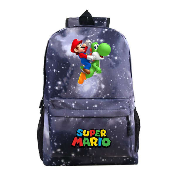 Super Mario Bros Barnryggsäck för barn Lätt Ryggsäck för bärbar dator Resväska Casual Väska Skolväska Gåvor DB A