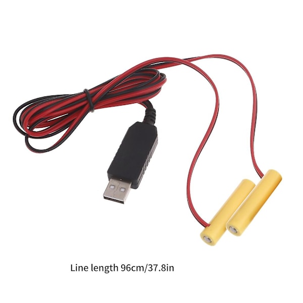 USB AAA Batteri Eliminator Strömförsörjningsadapter, 1.5V 3V 4.5V 6V för AAA LR03 {db} 6V