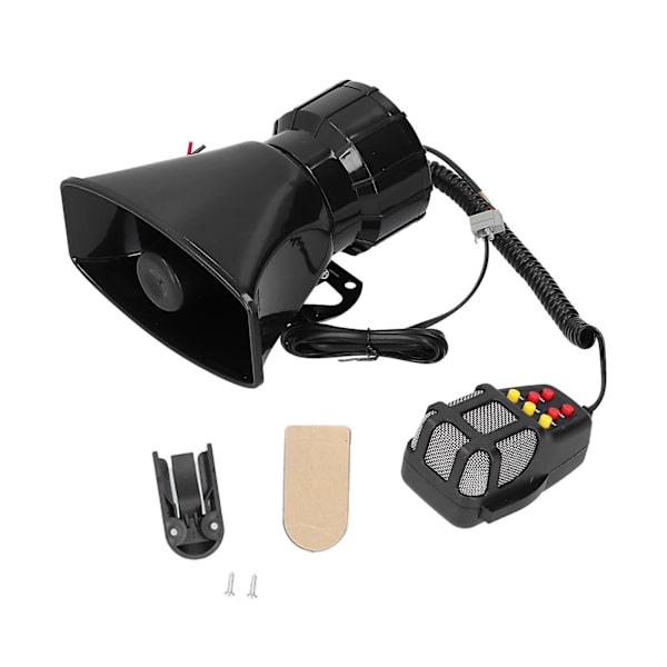 12V 100W Bil Lastbil RV Horn med PA Mikrofon og 7 Lyd Nød Advarsel Sirene (FW)
