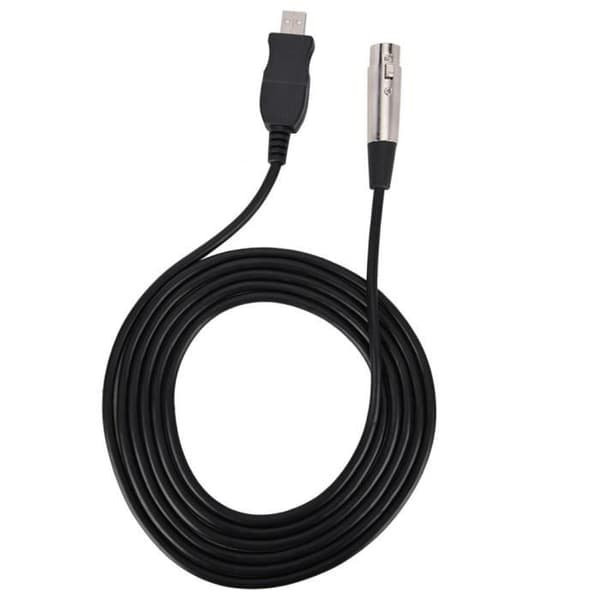 Mikrofon Link Adapter XLR Hun til USB MIC Link Kabel Linje Sort[DB] yellow, pink, purple