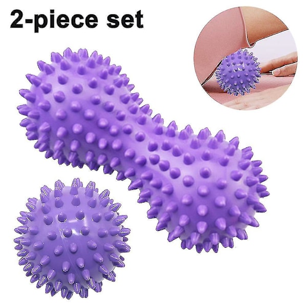 Spike Peanut Roller+hedgehog Foot Massage Ball Set-muscle Deep Tissue [DB]