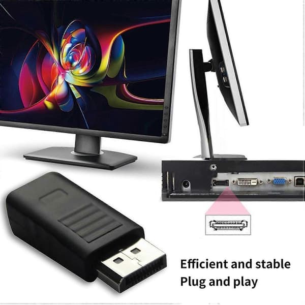 DP till Mini DP-omvandlare förlustfri Plug and Play DisplayPort hane till Mini DisplayPort hona videoadapter