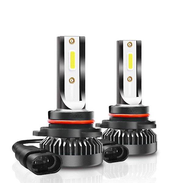 2x H4 9003 COB LED Forlygtepærer Kit 80W 8000LM Høj Lav Stråle 6000K Hvid db HB3/9005