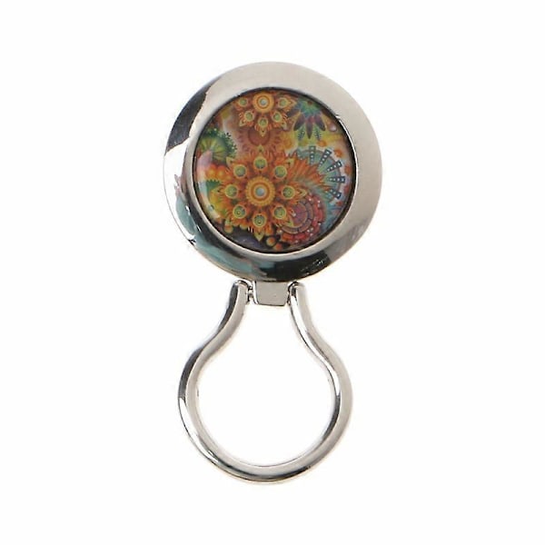 Elegant lesebrilleholder-brosje med emaljepinner, magnetiske runde krystaller {Db} B