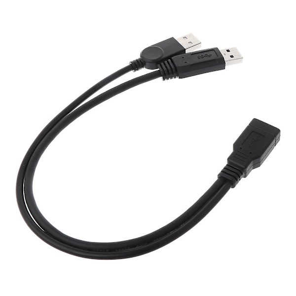 USB 2.0 A Hann til USB Hunn 2 Dobbel Dual Strømforsyning USB Hunn Splitter Db