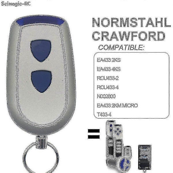 Normstahl Crawford Garasje Fjernkontroll Normstahl Ea433 Fjernkontroll Garasjeport 43392mhz Rullende Kode Ea433 2km 2 4ks Portkontroll [DB] Style2