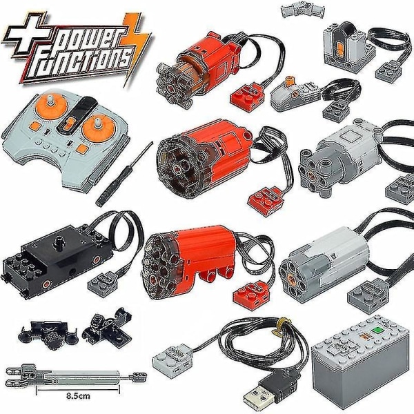 Tekniset osat Power Functions -moottori monitoimityökalu servojunamoottori Pf 8293 8883 malli yhteensopiva kaikkien merkkien rakennuspalikoiden kanssa-xh Db Led-Light