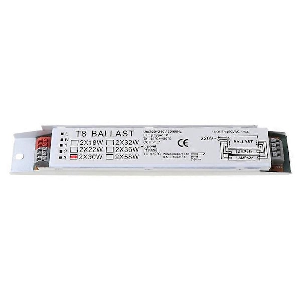 Hög Ballastfaktor Ballast 2x18/30/58W Elektronisk Fluorescerande Lamp Ballast [DB] 30W