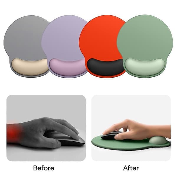 Ergonomisk musematte silikon musematte sklisikker håndleddsstøtte [DB] gray