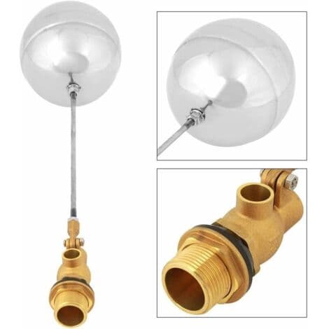 CHOYCLIT DN20, G3/4 flydeventil \"udvendigt gevind vandføler flydeventil kugleflydeventil + pool flydeventil[DB] Black