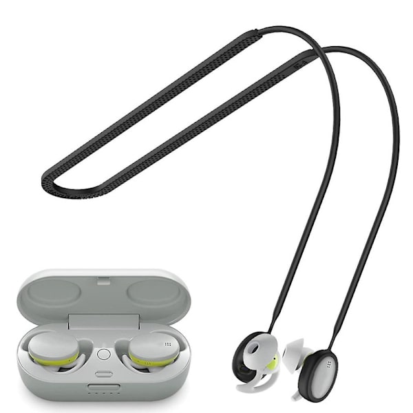 Bose-sport-kuulokkeiden kanssa yhteensopiva kadonneenestohihna, vedenpitävä riippuva kaulahihna, hikipitävä, vedenpitävä langaton kuuloke [DB] Black
