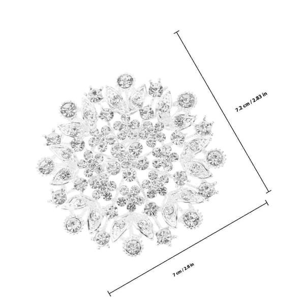 Legeringsbroche 6 stk. Rhinsten Perle Reversnåle til Modedekoration [DB]