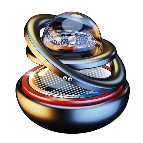 Solcellsroterande bil aromaterapi prydnad aluminiumlegering interstellär levitation bilprodukter prydnader rensning DB P