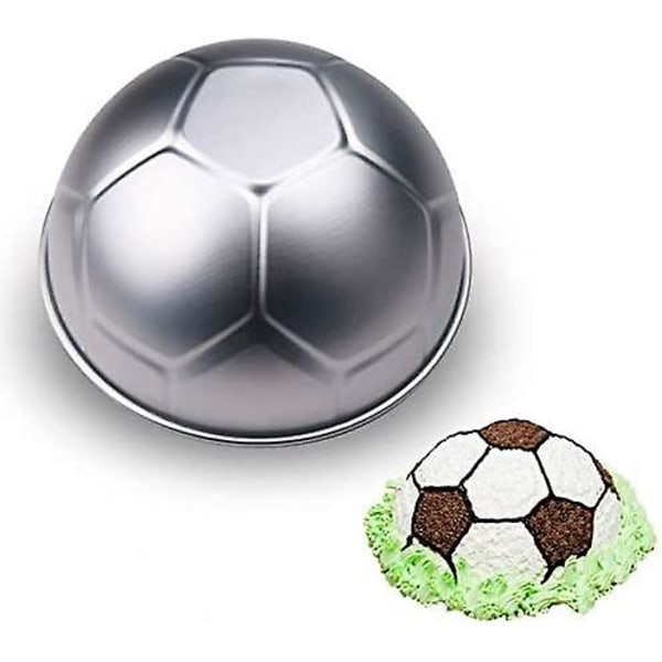 Stor 3D nyhedsfodbold sportsfodbold Metal kageform, fodboldform kageform til badekarbombe 9-tommer [DB]