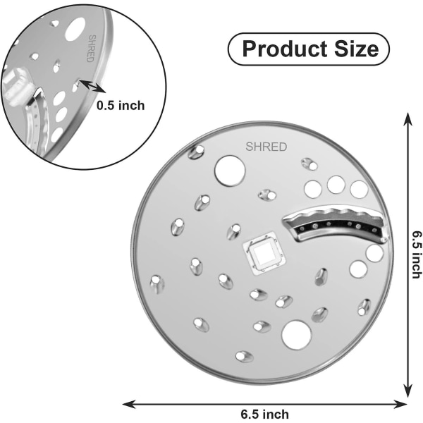 Slice Shred Disc Blad - Kompatibel med Hamilton Beach Food Processor 70730, 70670, 70740, 70760
