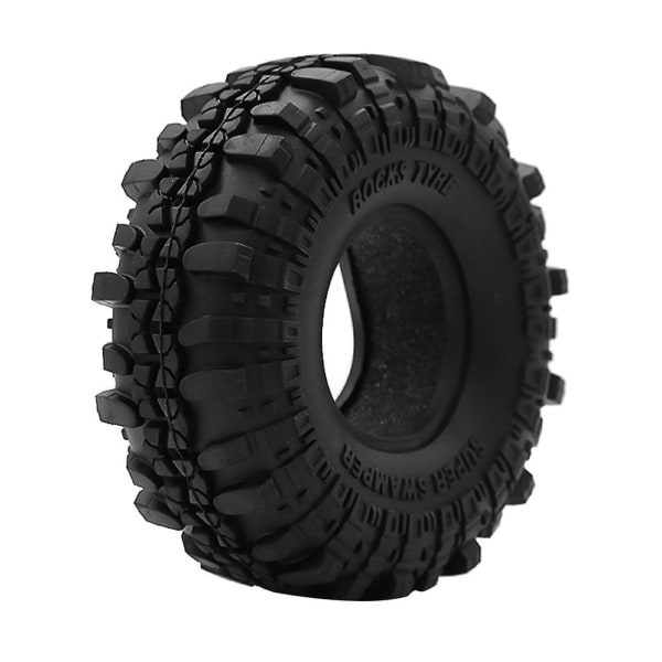 4 stk. 1,9 tommer gummidæk / hjul til 1:10 RC Rock Crawler Axial SCX10 90046 AXI03007 CC01 D9 [DB] black