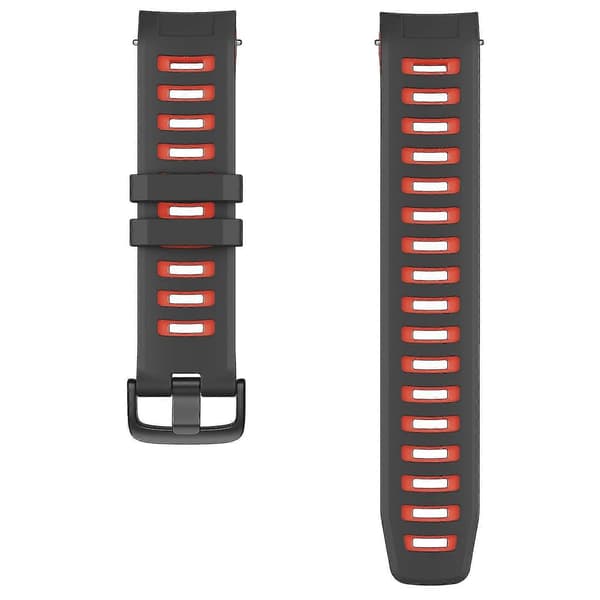 For Garmin Instinct Silikon Klokkereim [DB] Black Red